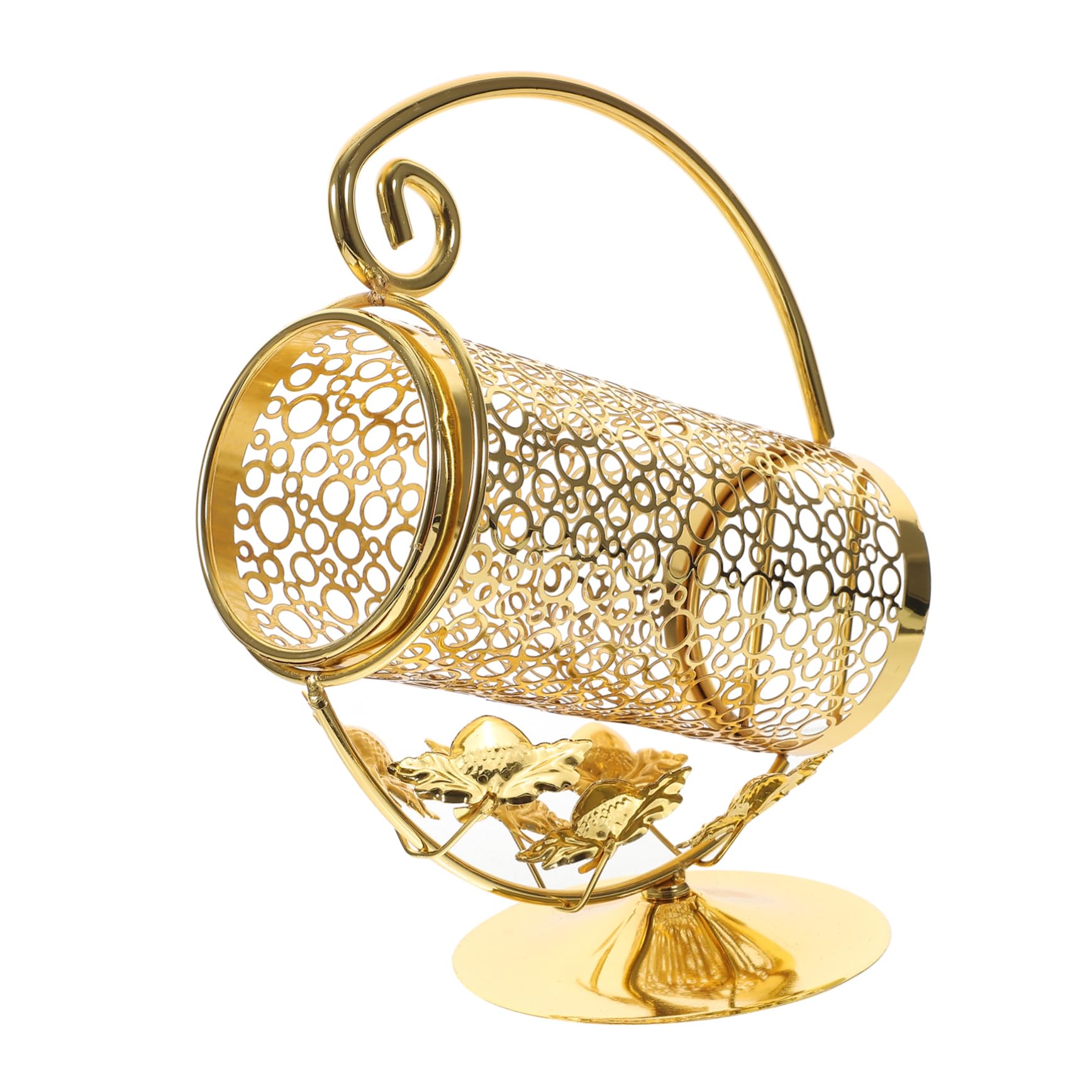 FOYTOKI Single Wine Bottle Holder Vintage Metal Wine Rack Display Stand Construction Stylish Home Decor for Wine Lovers Friends and Family