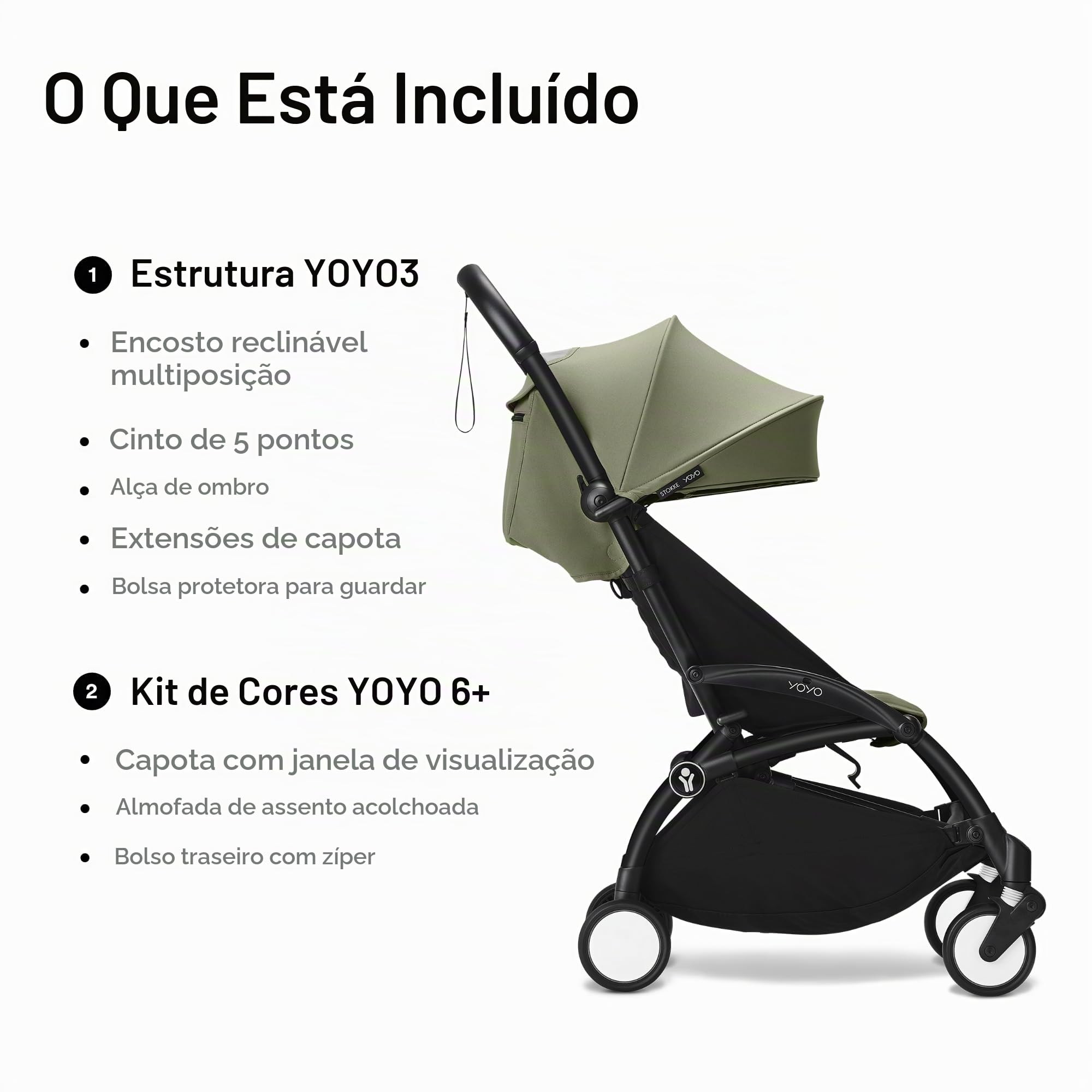 Stokke Carrinho YOYO3 Babyzen a partir de 6 meses – Inclui moldura