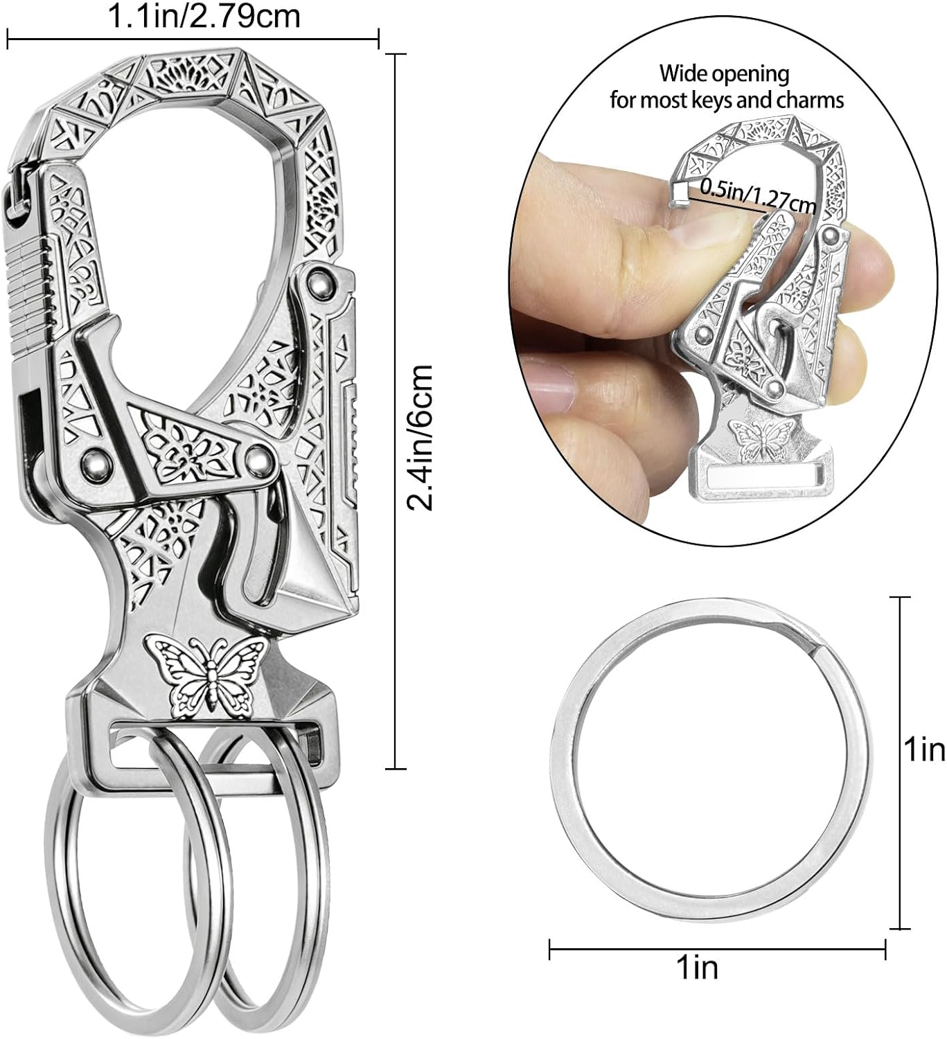 Ahiller Locking Carabiner Keychain Clip, Heavy Duty Carabiner for Keys image 5