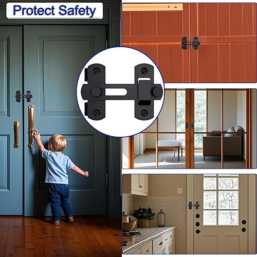 Miniatura 6 de Cerradura de puerta de granero de alta calidad cerradura de pestillo deslizante abatible de 180 grados con pestillo de puerta abatible y cerradura