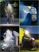 UNBON LED Fejlámpa Újratölthető USB-C 350 Lumen 5 Fénymód 230° Mozgásérzékelő IPX4 Vízálló Túrázás Futás Horgászat 9
