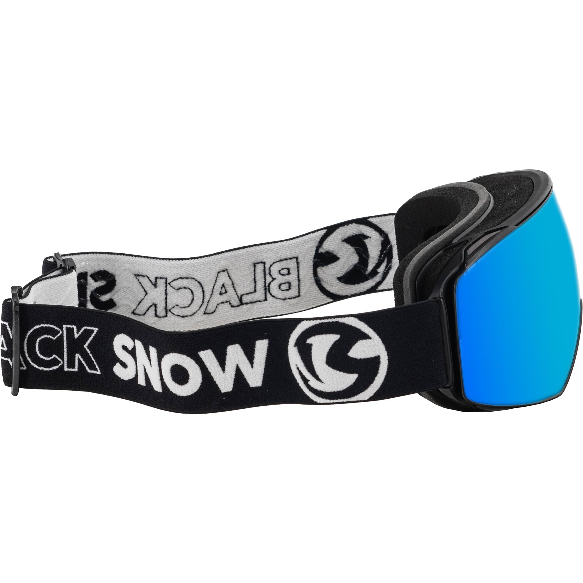 Black Snow Skibrille, Magnetische Wechselgläser, Doppelverglasung, Verspiegelte Scheibe, Schwarz