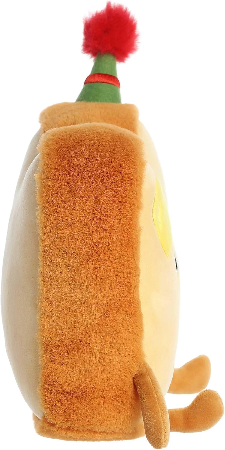 Aurora® Witty JUST Sayin'™ A Birthday Toast™ Stuffed Animal - Expressive Characters for Decorative Charm - Quirky Birthday Gifts for Kids and Adults - Brown 8 Inches