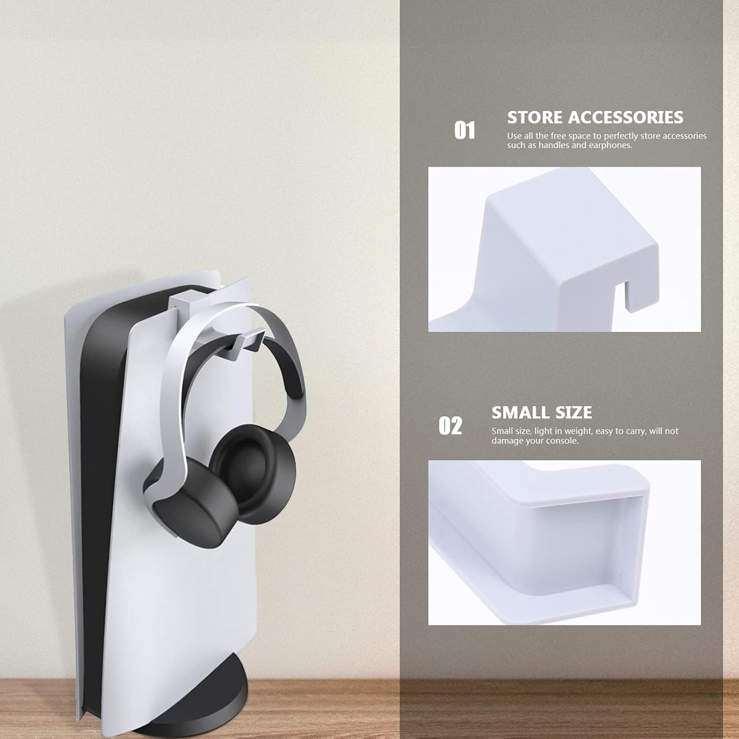 3 個ヘッドフォン収納ラックデスク下ヘッドフォンオーバーイヤーヘッドセットフックゲーミングヘッドセットハンガーヘッドフォンラックヘッ