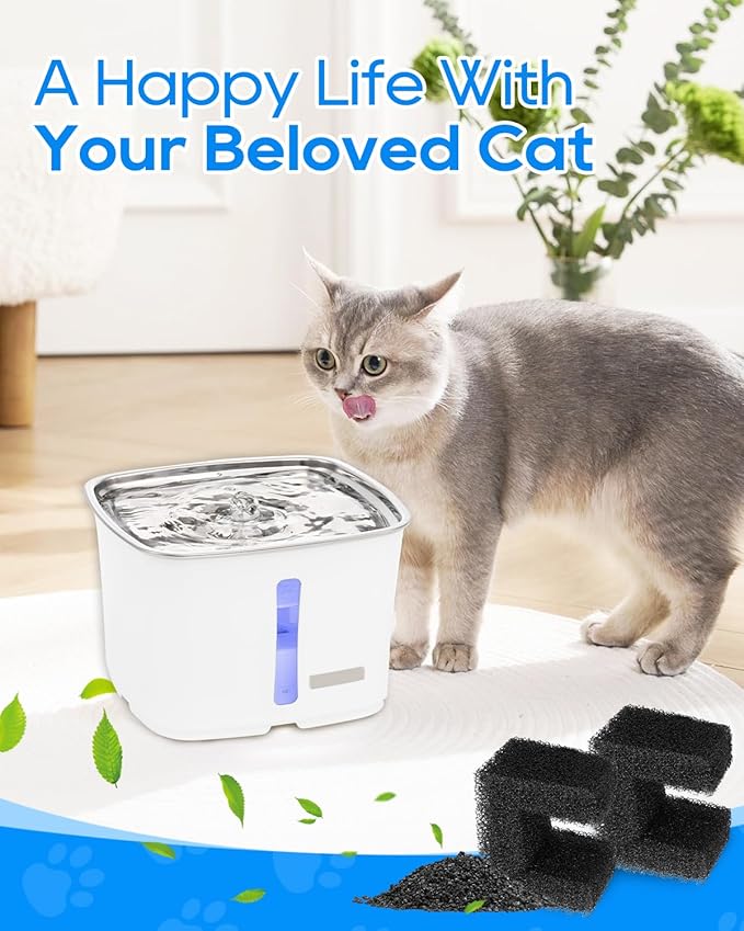 Filtros de Espuma Compatibles con Fuente de Agua PetSafe Viva para Gatos, 6 Piezas miniatura 7