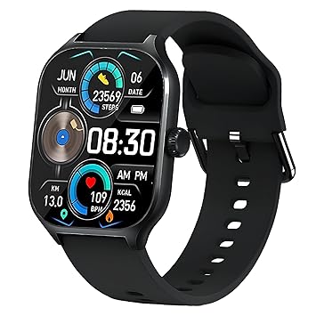GameSir H9 Smartwatch with Long Battery Life, 2.01" High-Resolution Screen, Bluetooth Calling, IP68 Waterproof, TFT Display, Luxury Design for Men & Women (Black)