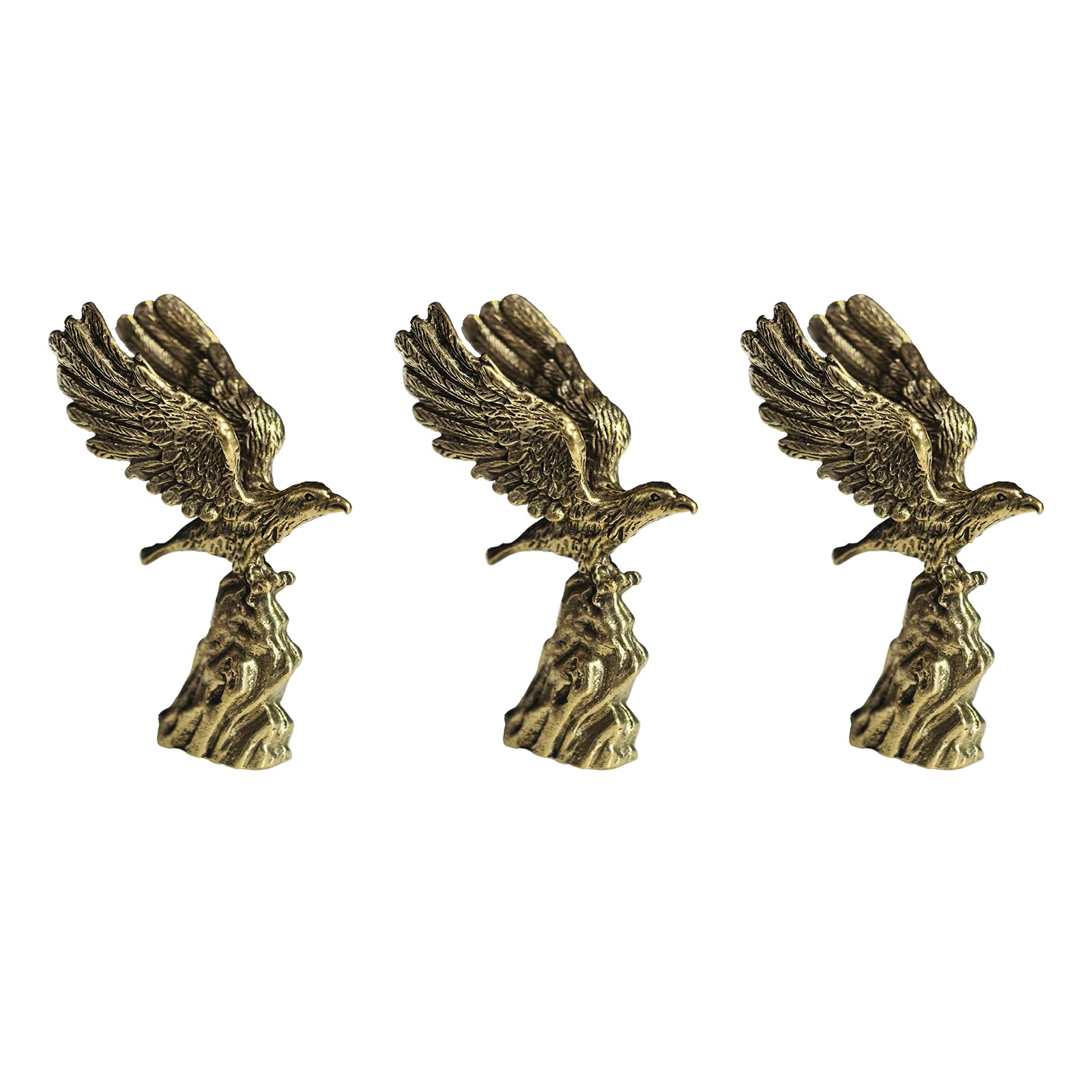 Figurine aigle 3 en laiton vintage pour décoration de table fait main