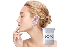 200 Pieces Clear Disposable Plastic Ear Covers