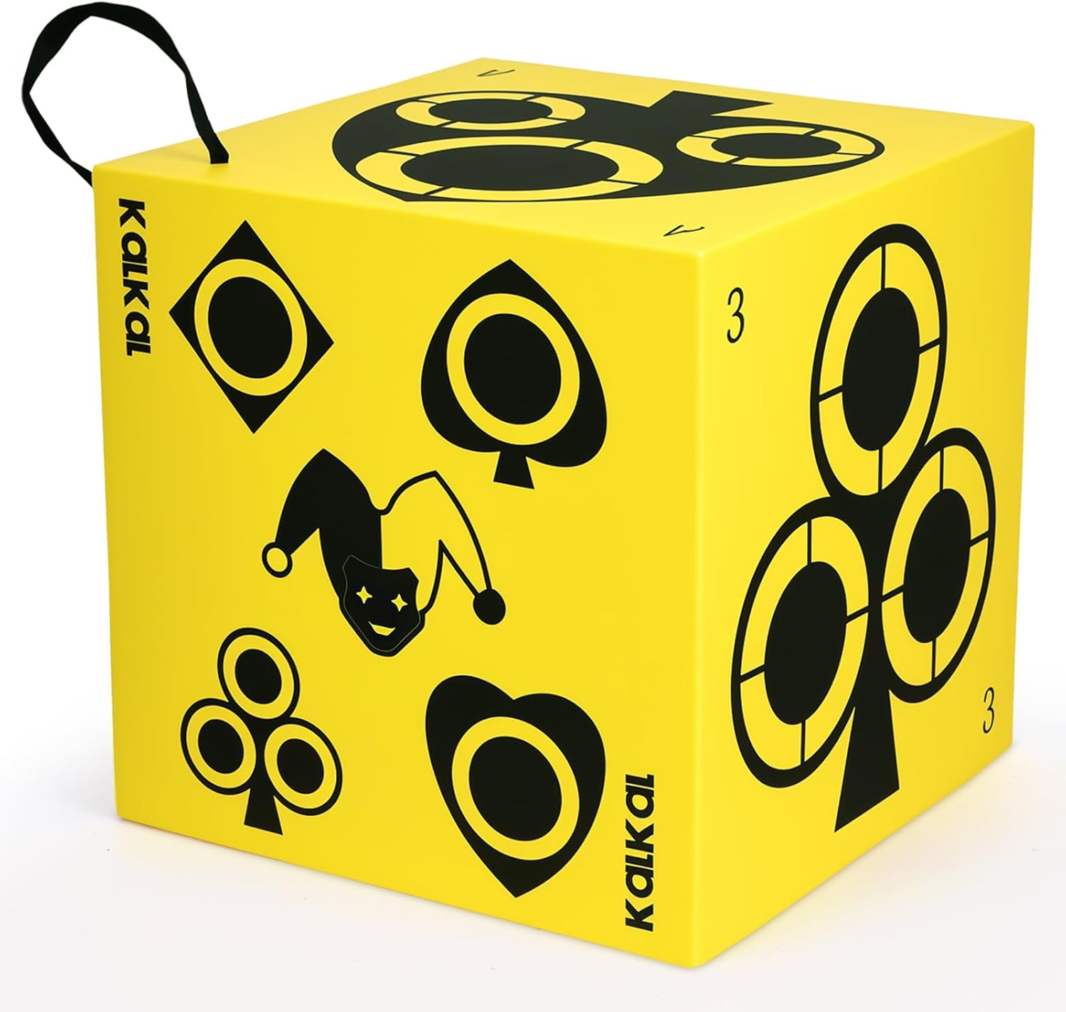 Kalkal Archery Target, 6 Side Foam Archery Target Block with Carry Handle, Easy Arrow Removal, Lightweight Poker Archery Targets for Backyard Practice