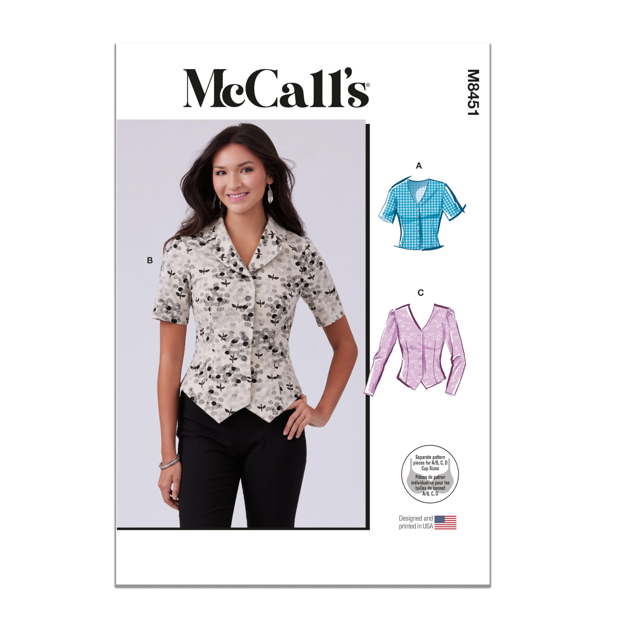 Amazon.com: McCall's Misses' Vest Style Tops Sewing Pattern