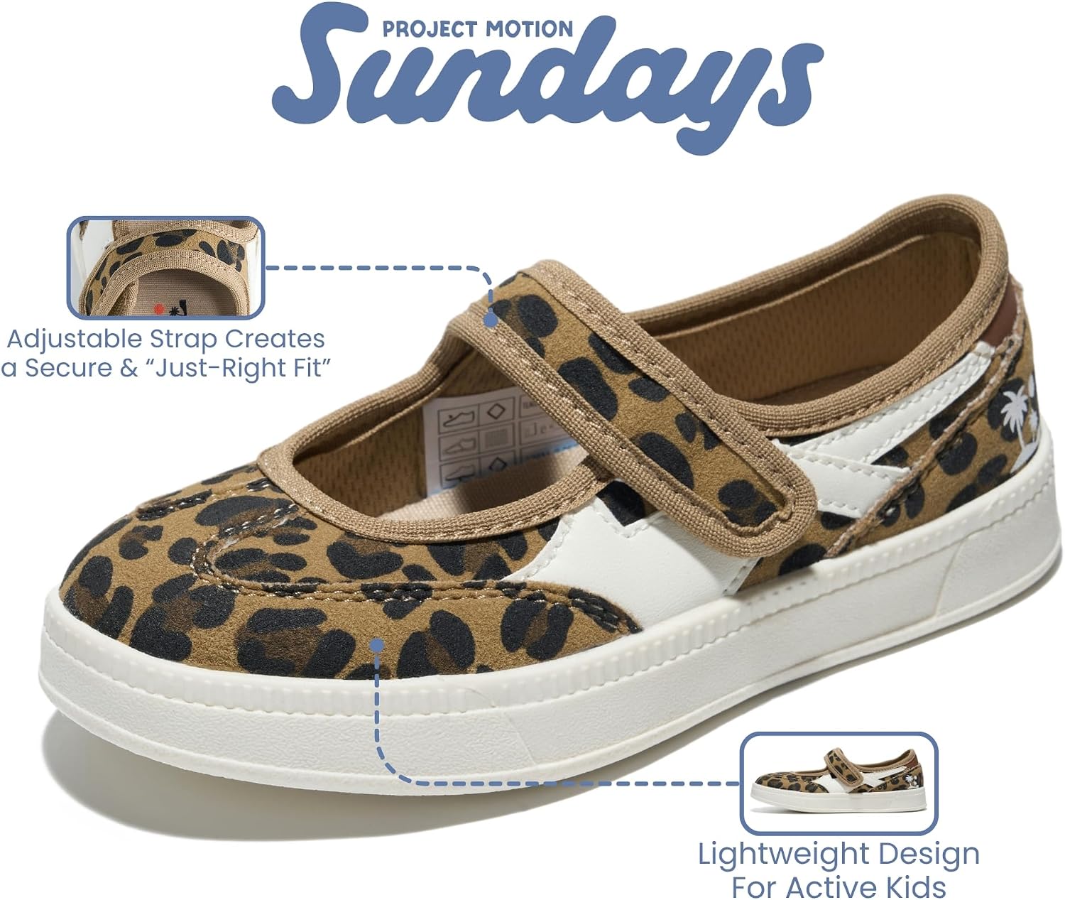 Sundays Mary Jane Shoes for Girls - Non-Slip Mary Janes Kids Shoes