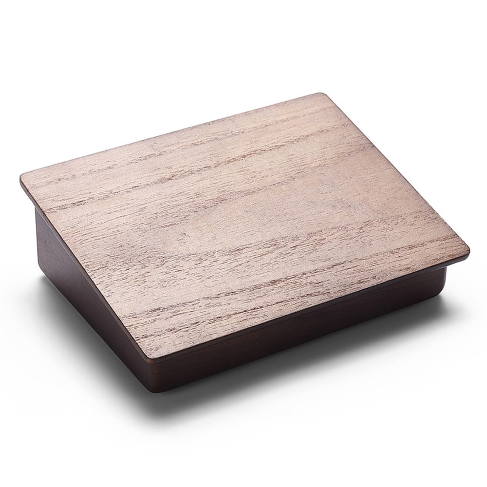 Support à Bagues Iert Rembrré Compact Organiteur à Bagages Incliné en Bois Épuré Présentoir à Bagages en Bois Massif pr Coiffeuse, Foncé