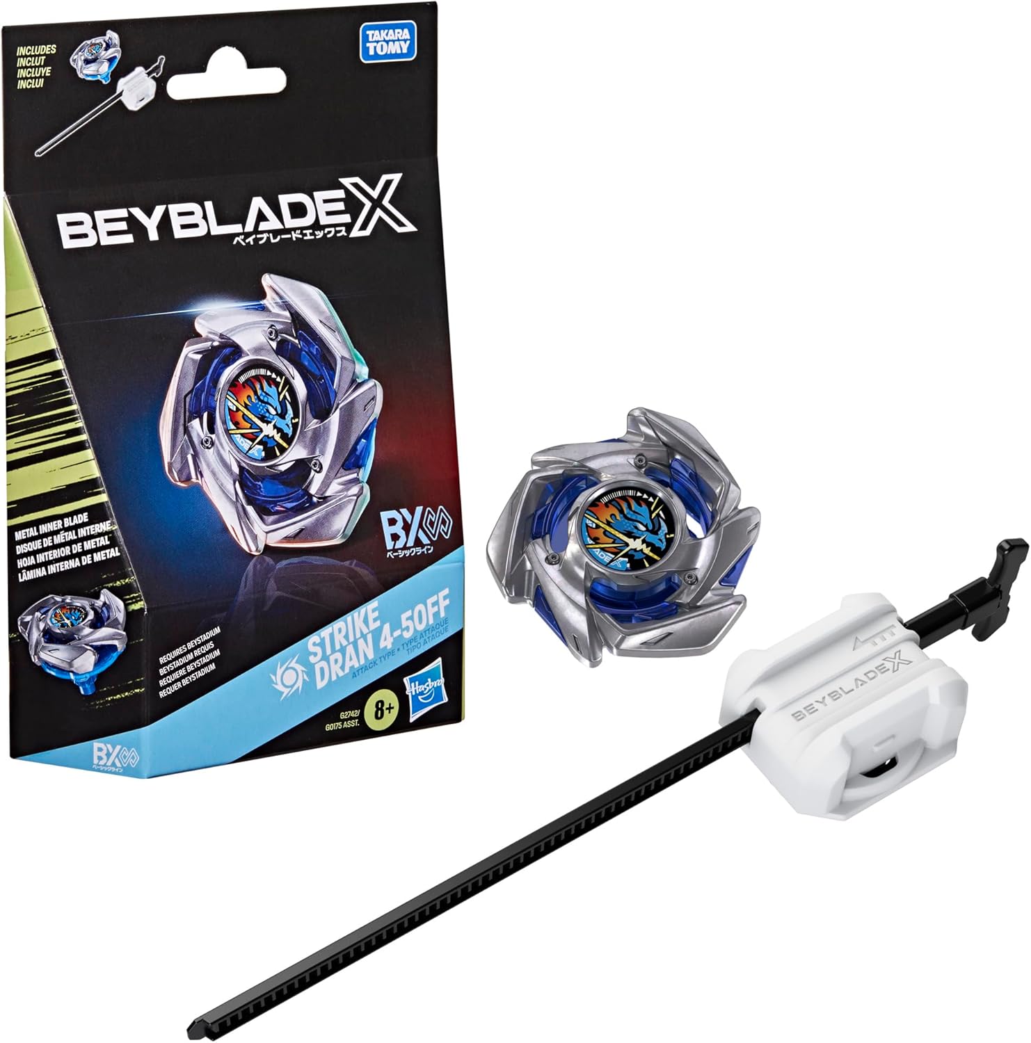 Beyblade X Strike Dran 4-50FF BX Infinity Starter Pack Set with Takara Tomy Attack Type Top and Launcher, Battling Tops Game Toys, Ages 8+