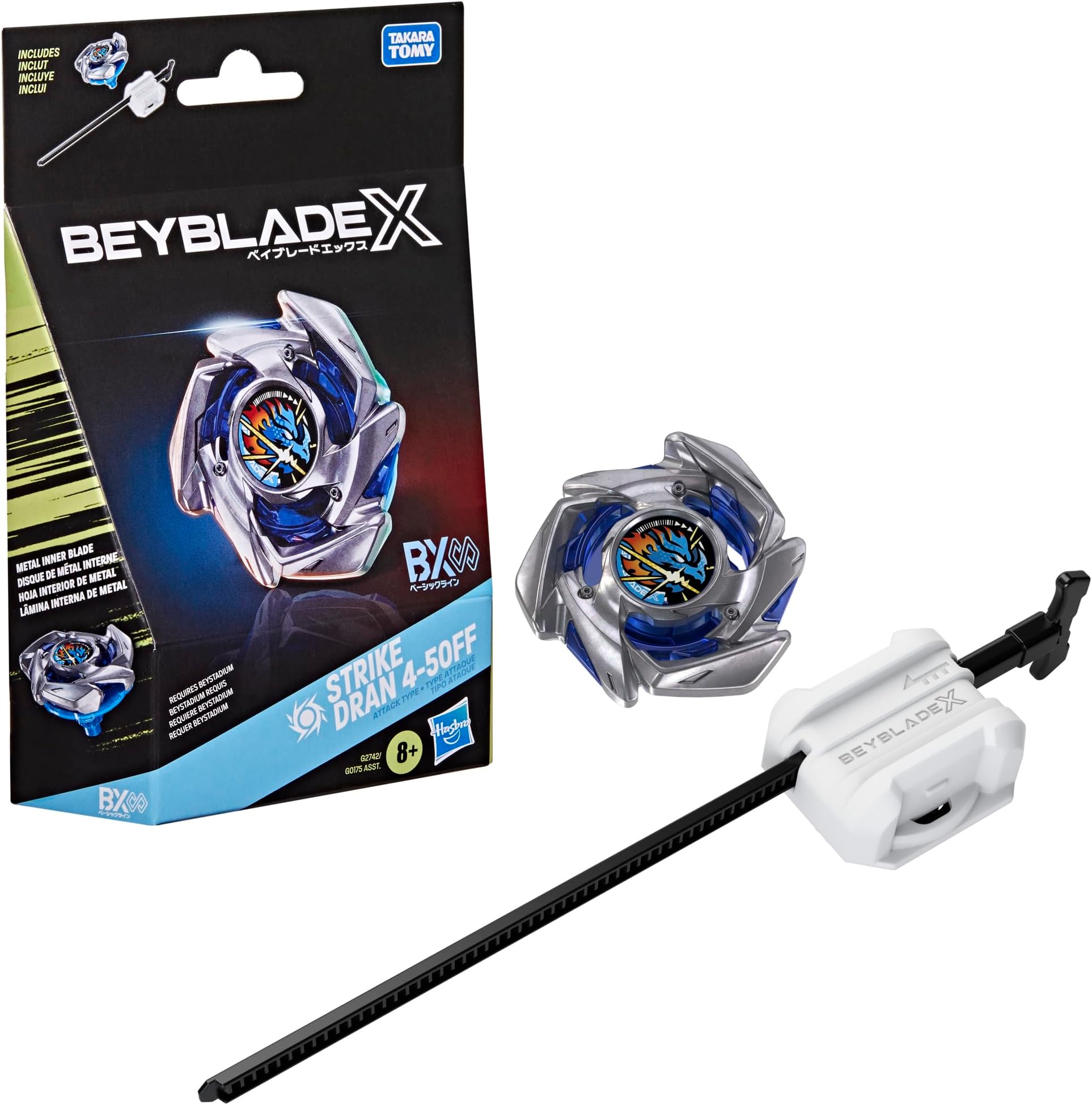 Beyblade X Strike Dran 4-50FF BX Infinity Starter Pack Set with Takara Tomy Attack Type Top and Launcher, Battling Tops Game Toys, Ages 8+