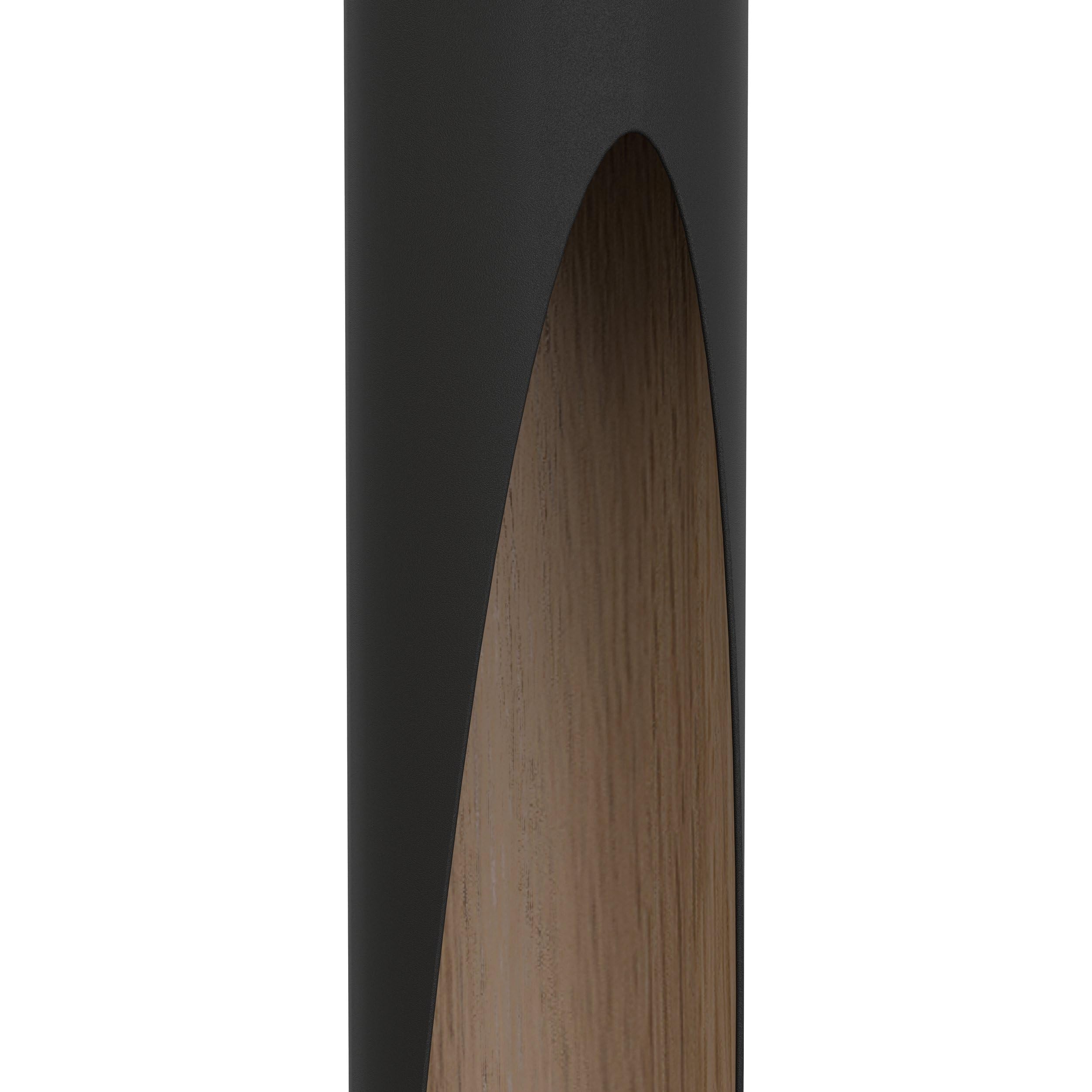 Eglo LED Barbotto, Lámpara colgante sobre mesa de comedor | con iluminación indirecta, 4 luces, de metal negro y símil madera, con bombilla GU10, blanco cálido