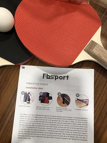 FBSPORT Set De Ping-Pong Pro – 2 Raquettes + Filet Rétractable 189 Cm + 6 Balles + Sac De Transport – Pour Débutants Et Familles