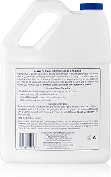 Mane 'n Tail Ultimate Gloss Shampoo 1 Gallon Deep Cleansing for Unbelievably Soft, Silky Coat with Premium Reflective Shine