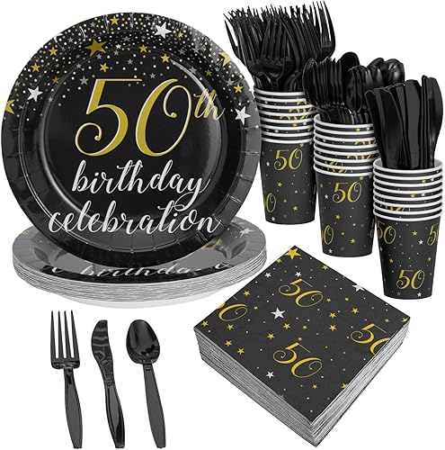 Miniatura 57 de 144 piezas de suministros de fiesta de abejorros – Sirve 24 platos de fiesta, servilletas, tazas y cubiertos para decoraciones de revelación