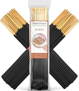 Myrrh Exotic Incense Sticks 7 Inch - Bulk 1 Bundle 85 to 100 Sticks - Natural 7" Long Lasting Aroma That Burns for 30 to 45 Minutes.