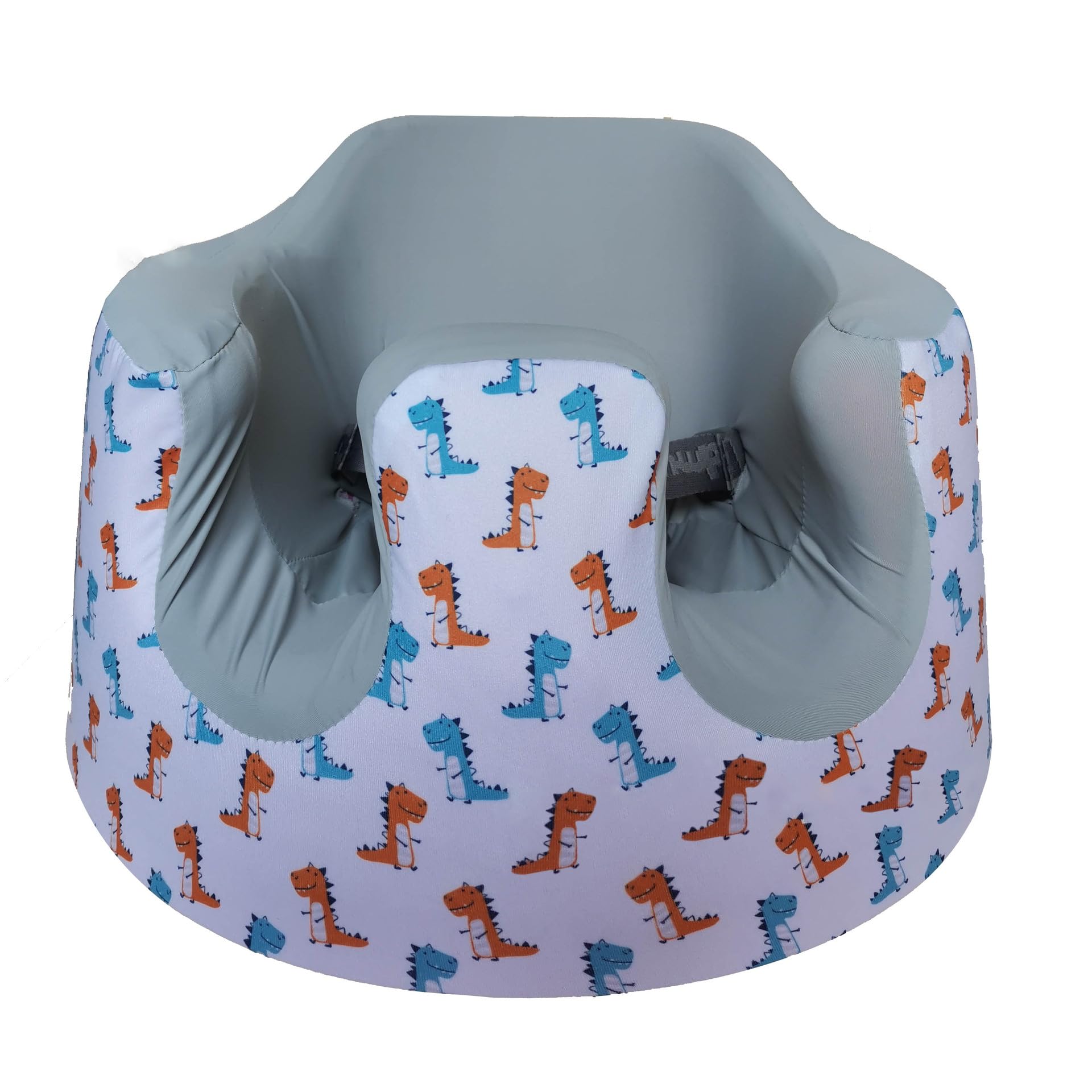Seat Cover Compatible with Bumbo Seat and Nuby Seat,Floor Seat Cover for Boys and Girls,Removable Breathable Baby Seat Cover,New Designed,Anti-Slip,Seat Not Included (Gray Dinosaur)