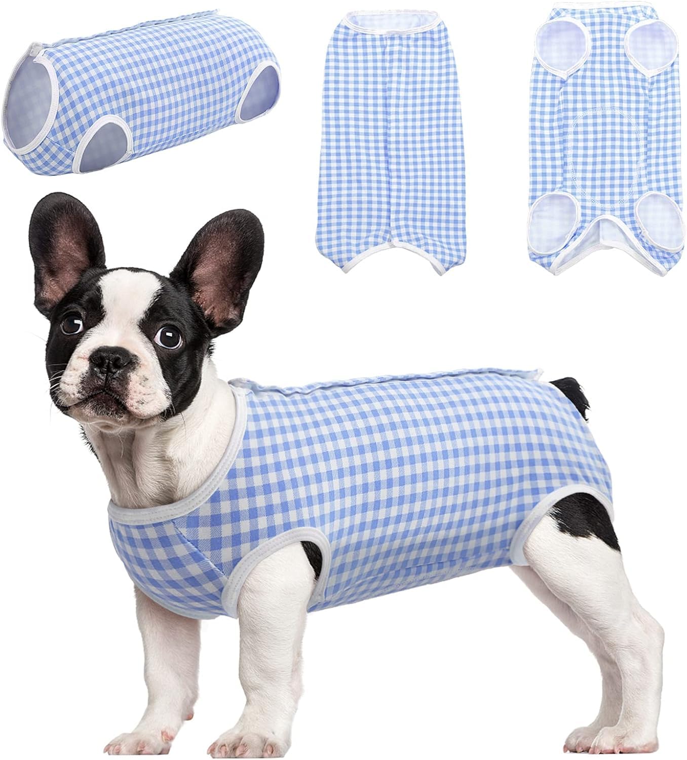 ❣️未使用❣️ 術後服 犬 服 犬用品 術後ウェア 避妊 傷口保護 SSピンクブルー Amazon | 犬用 術後服 犬用術後ウェア 腹部の傷口保護 傷舐め