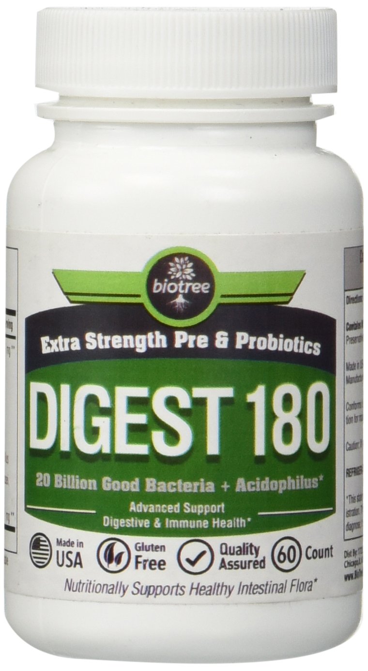 BioTree Labs Digest 180 - Pack of 60, Extra Strength | Great to Combat Bloating | Easy to Swallow for Men & Women