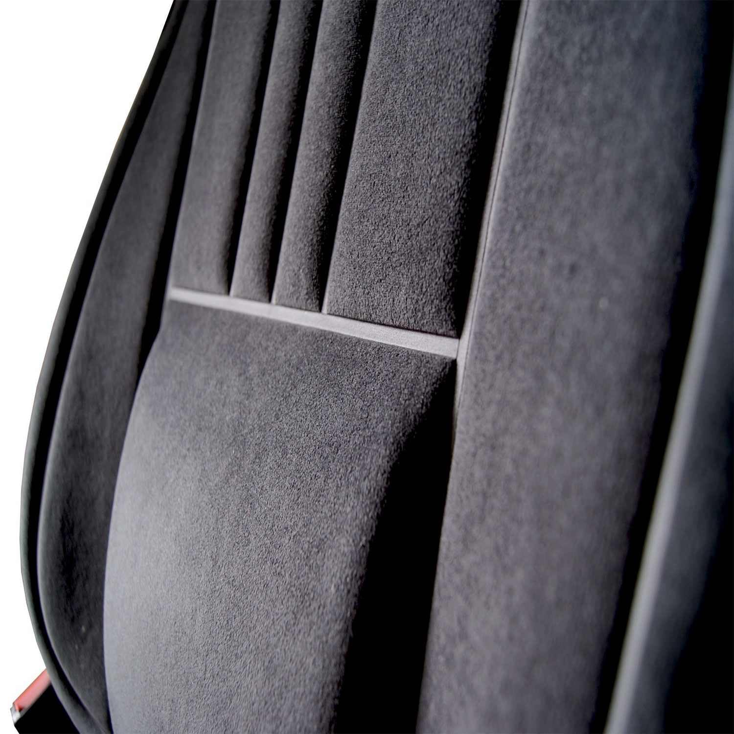 Sitzauflage Auto Vordersitze Autositzmatte Wasserdicht Autositzbezug Fahrersitz Universal Sitzschutz Velours Schwarz für Airbag geeignet 1 Autositz Vorne