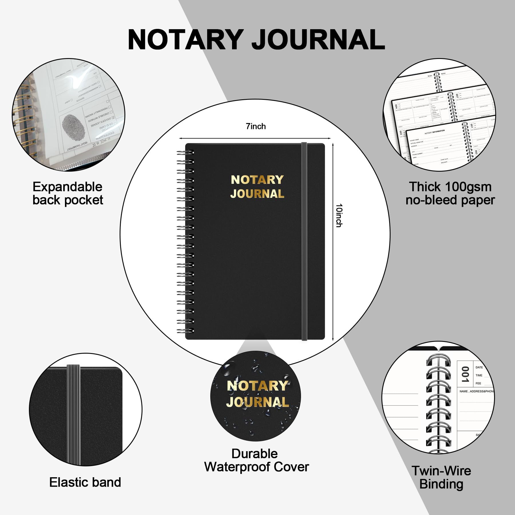 Notri Paper Snapklik.com : Notary Journal Log Book, 7