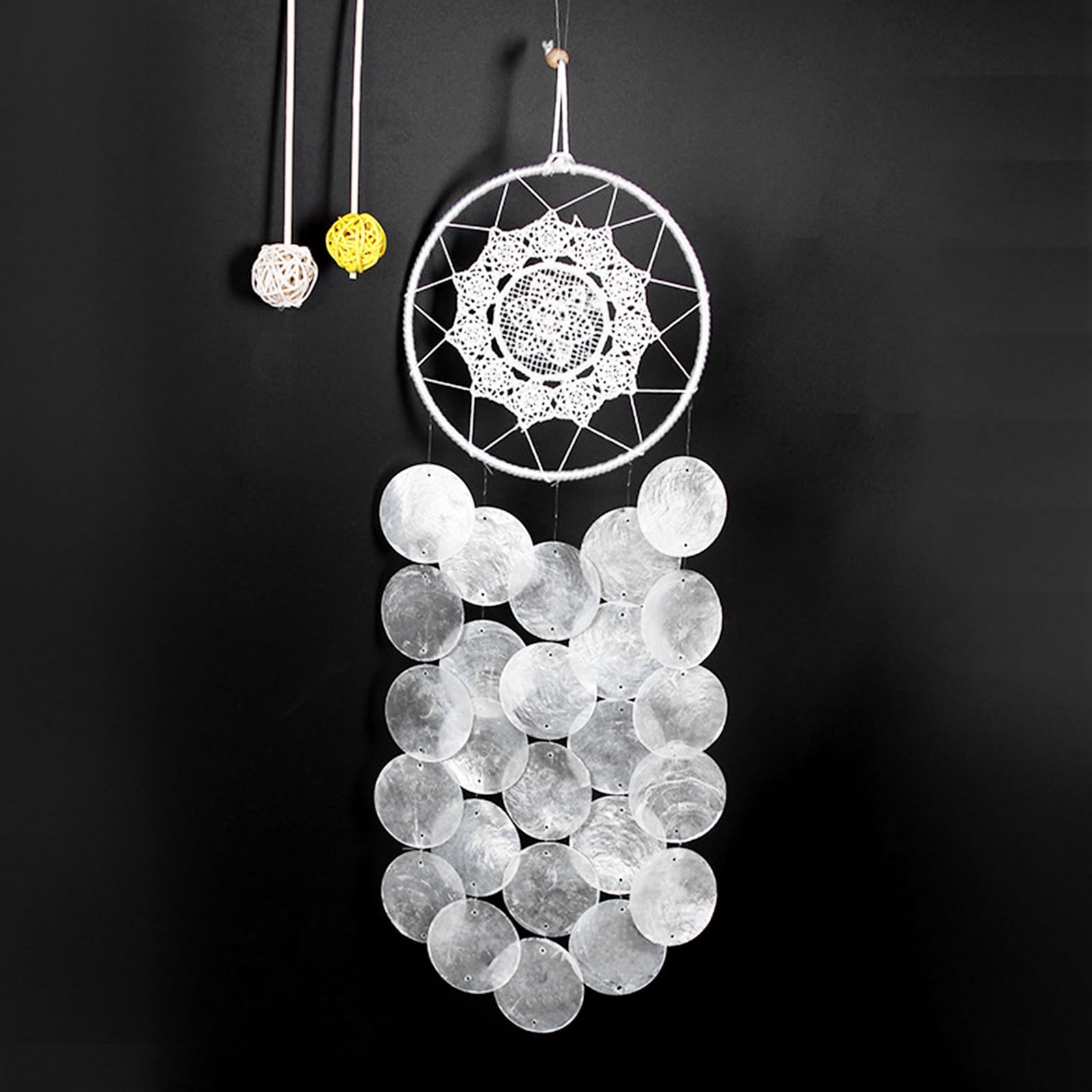 Heyiwell 20 Conchiglie Capiz Miste Con 2 Fori – 5,1 Cm, Per Artigianato, Decorazioni, Campane A Vento - 2