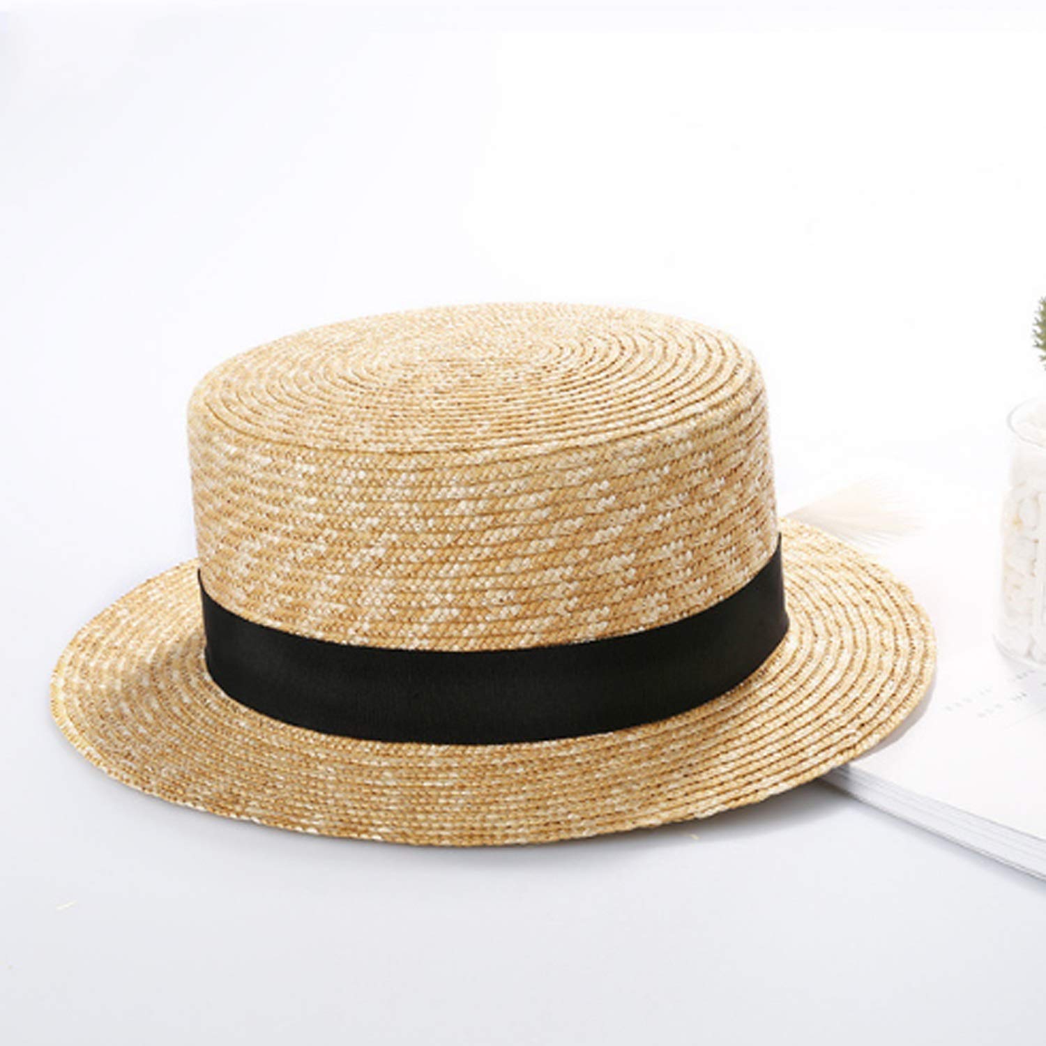 Sombrero Mujeres Verano Sombra Ocio Viaje Sol Sombrero Sol Protector Soleado Moda Simple Plano Sombrero de Copa, Mejor Comodidad/Brown