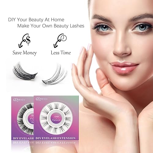 Miniatura 5 de Extensiones de pestañas para bricolaje 0.07-D, rizo D de 0.394 pulgadas, esponjosas, longitud individual, 12 racimos, suaves, tenues, ligeras,