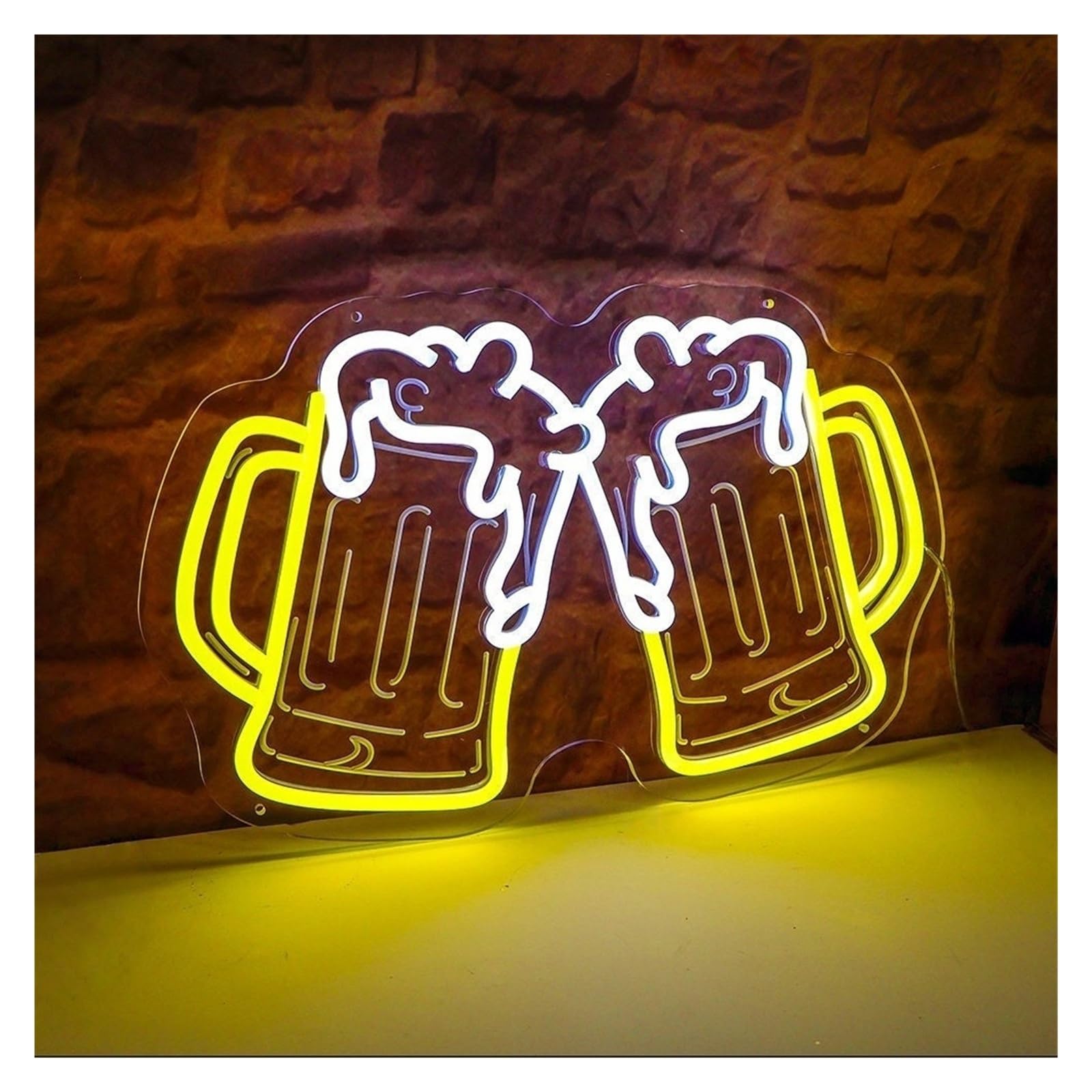 Decoración Lámparas Letrero De Neón Con Forma Vaso Cerveza, Decoración Pared Para Bar En Casa, Sala Juegos, Dormitorio, Salón O Fiesta Cumpleaños 45cm