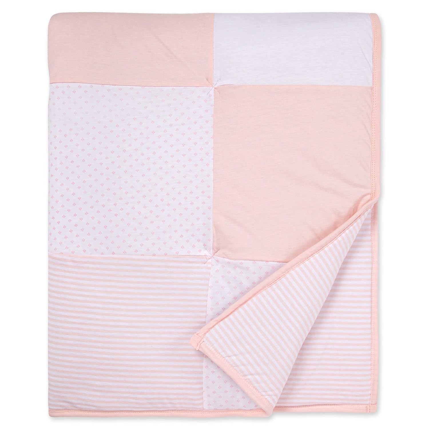 Lіmіtеd Stосk Burt's Bees Baby - Dottie Bee Reversible Quilt, 100% Organic and 100% Polyester Fill (Blossom)