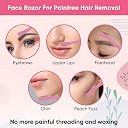 Vega Eyebrow Razor for Women | Face Razor & Eyebrow Shaper Set of 3 | Facial Hair Remover & Eyebrow Trimmer for Women | Stainless Steel Blade for Peach Fuzz, Upper Lips & Smooth Skin | (ESS-01) gallery image