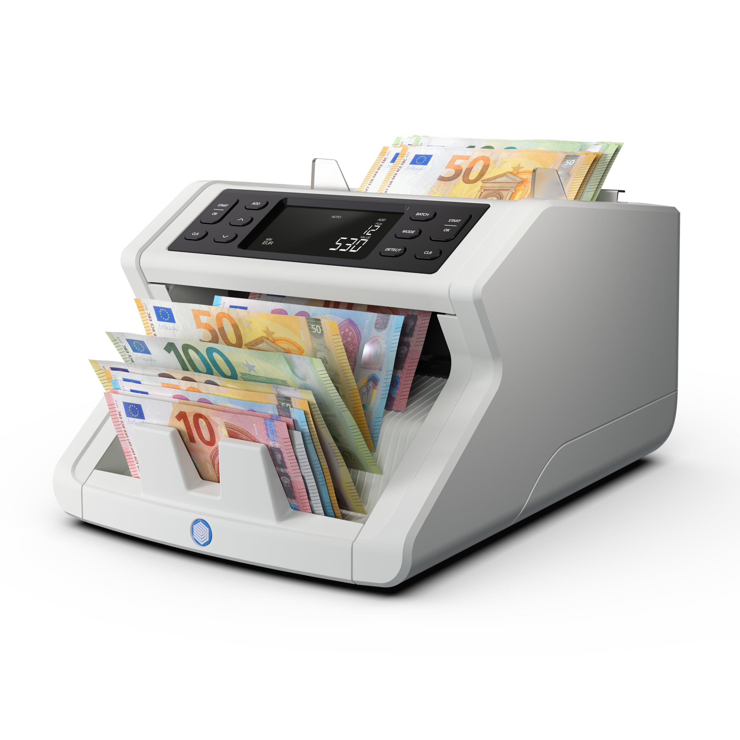 Safescan 2265 contabanconote che conta il valore di sterline inglesi e euro miste - Contabanconote con verifica banconote a 5 punti - Contabanconote per banconote ordinate e per tutte le banconote