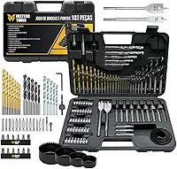 Fasterr Jogo de Brocas e Ponteiras Titanium FST006 103 Peças com Maleta | Brocas para Metal, Madeira e Concreto + Pontas e Serras Copo