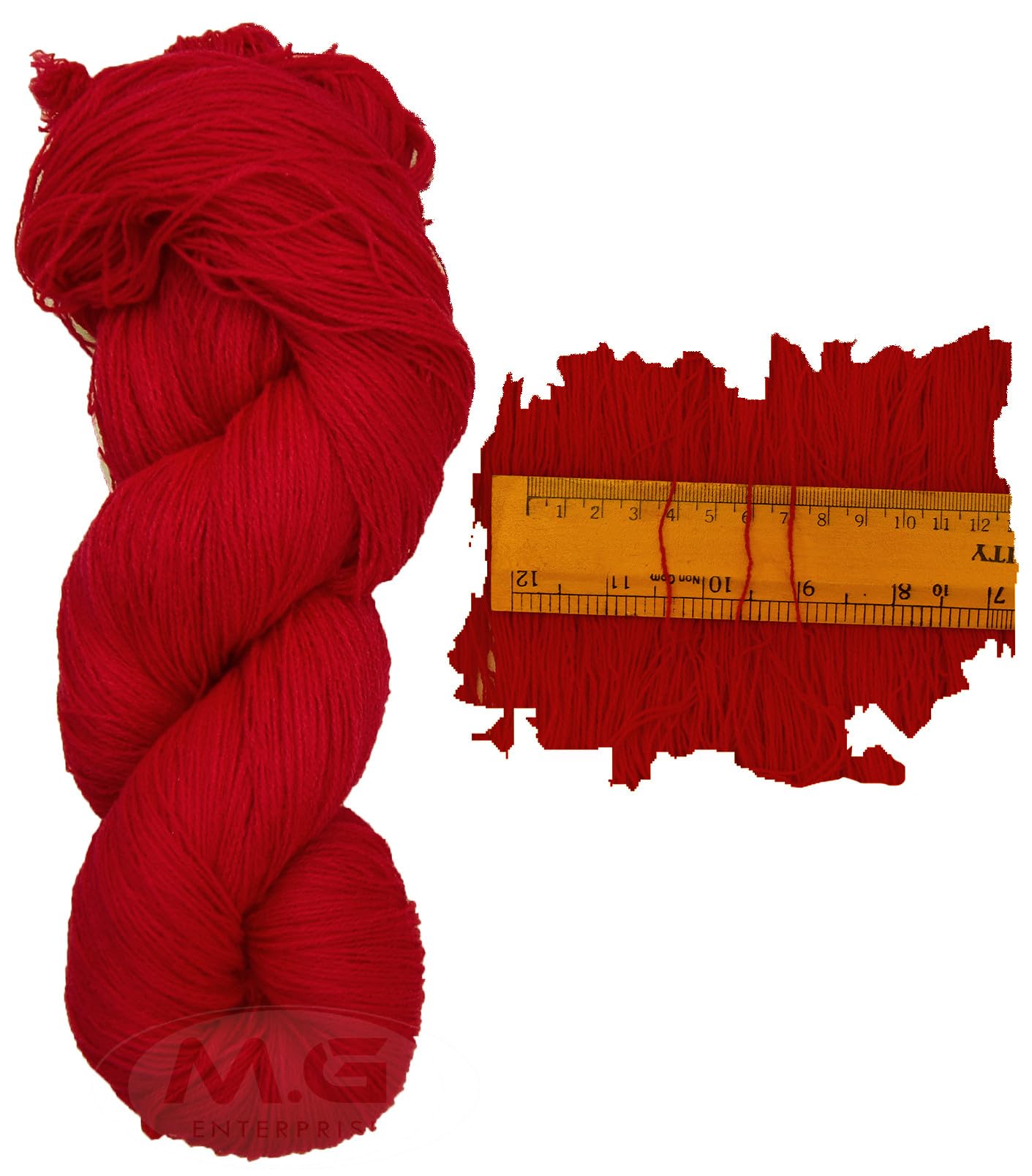 M.G ENTERPRISE Knitting Yarn 2 Ply Wool, Red 200 GMS Best Used with Knitting Needles, Crochet Needles Wool Yarn for Knitting.-CK Art-BJHH