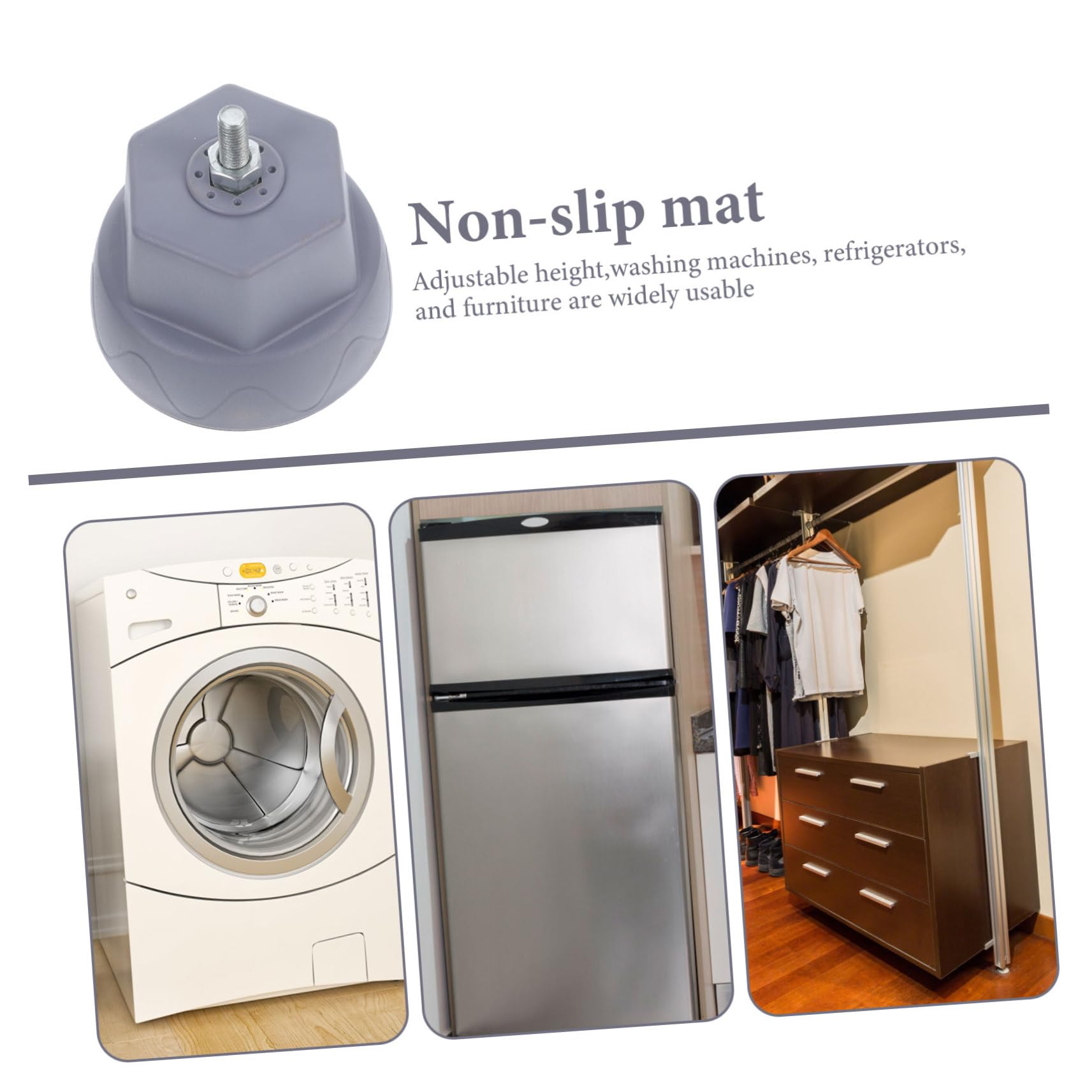 4stücke Anti-vibrations-waschmaschinenfüße Rutschfeste Gummimatte Für Waschmaschine Und Möbel Höhenverstellbar Und Langlebig Geeignet Für Wohn Und Geschäftsräume