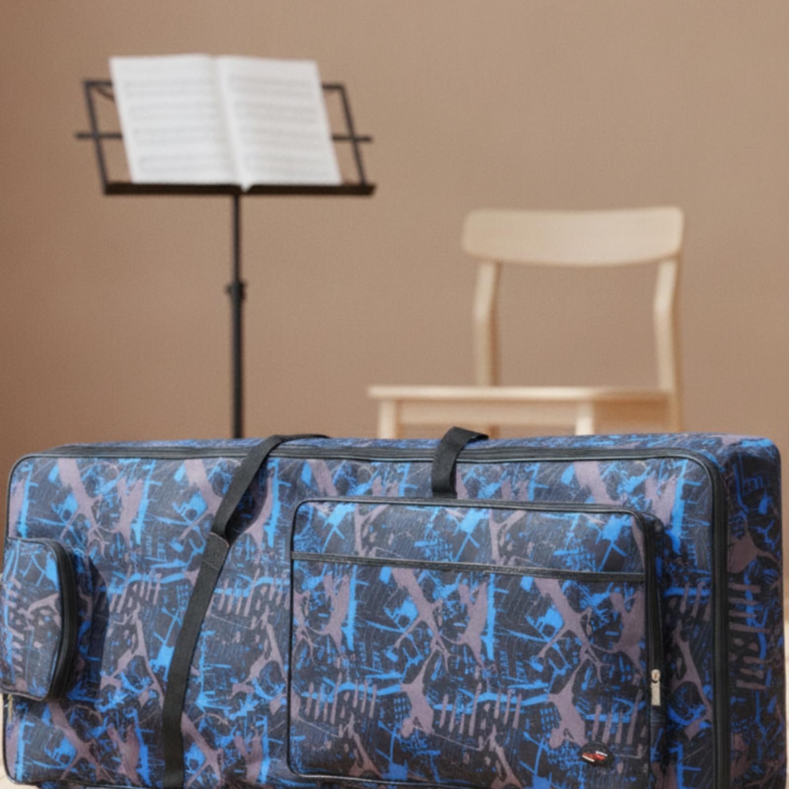 Borsa Imbottita Custodia Portatile per Tastieristi, Array, Nero, 61 Tasti