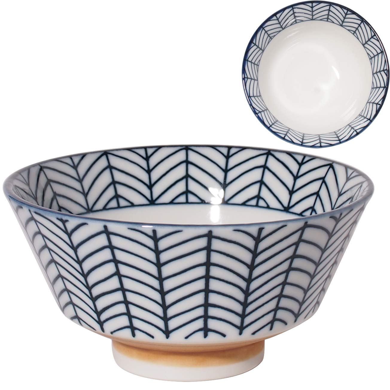 Minoru Pottery Mino Ware Kotobuki 130 Tea Bowl Arrow Feather : Home & Kitchen