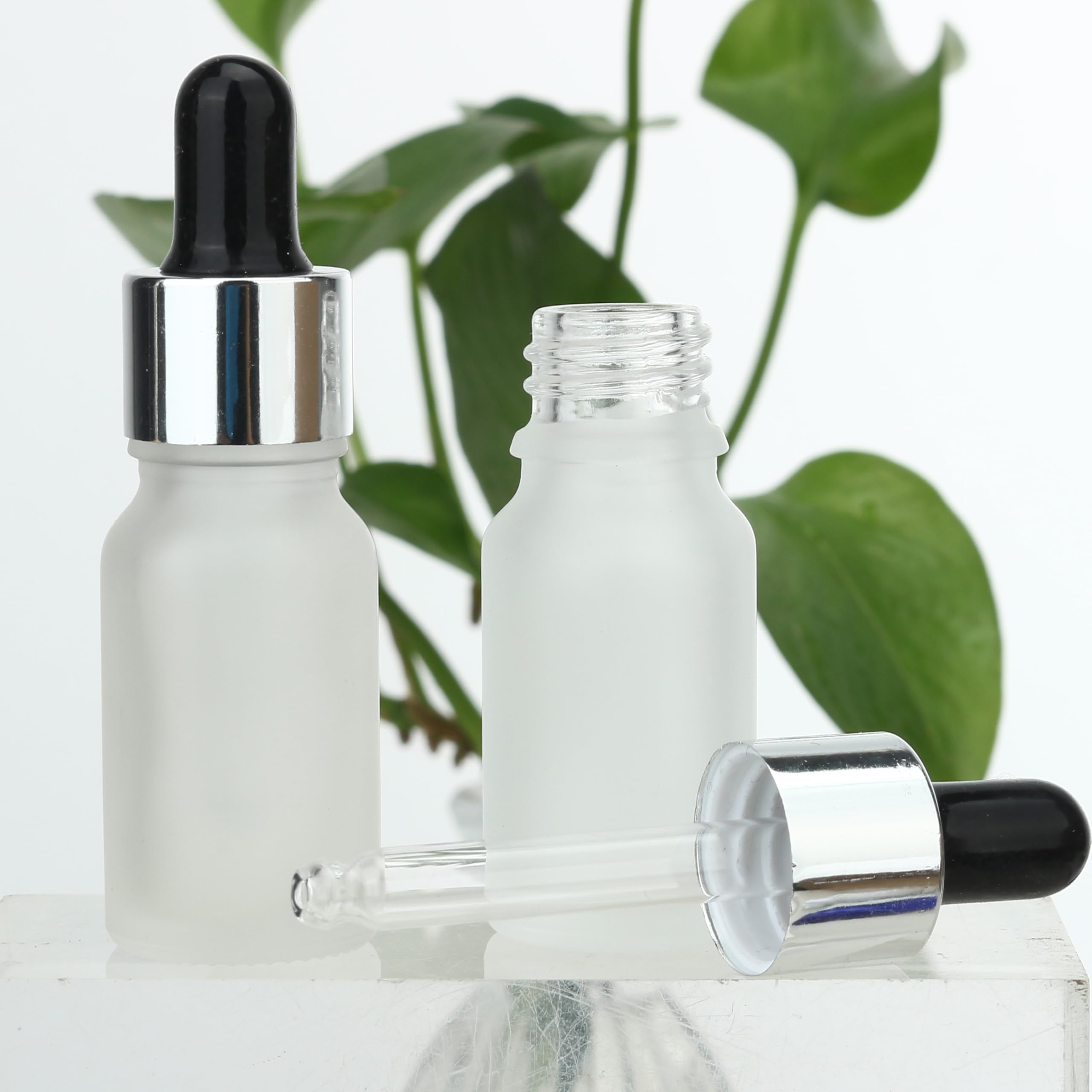 COSIDEA 30 pcs Empty 10ml 0.33oz Frosted glass dropper bottle for oils liquids travel containers essential oil bottles refillable - Image 4