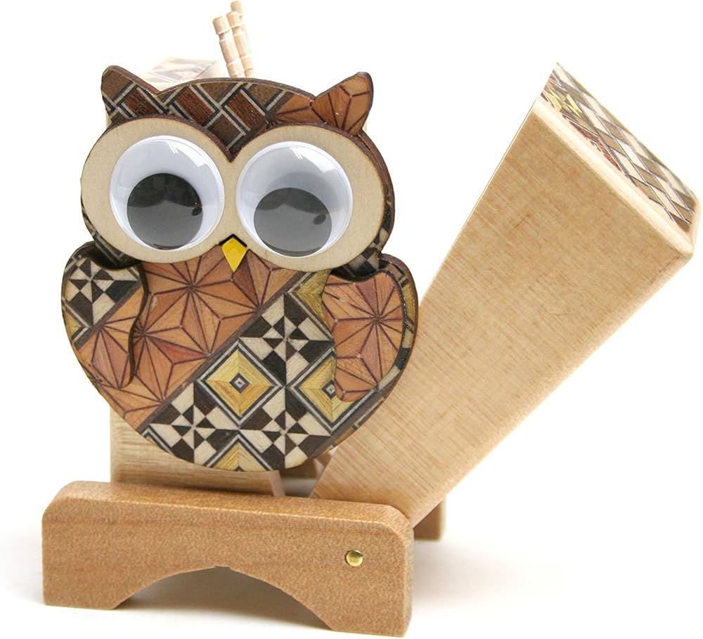 フクロウ ウェルカムプレート 木製 (寄木細工) フクロウ ウェルカムプレート 木製 (寄木細工)