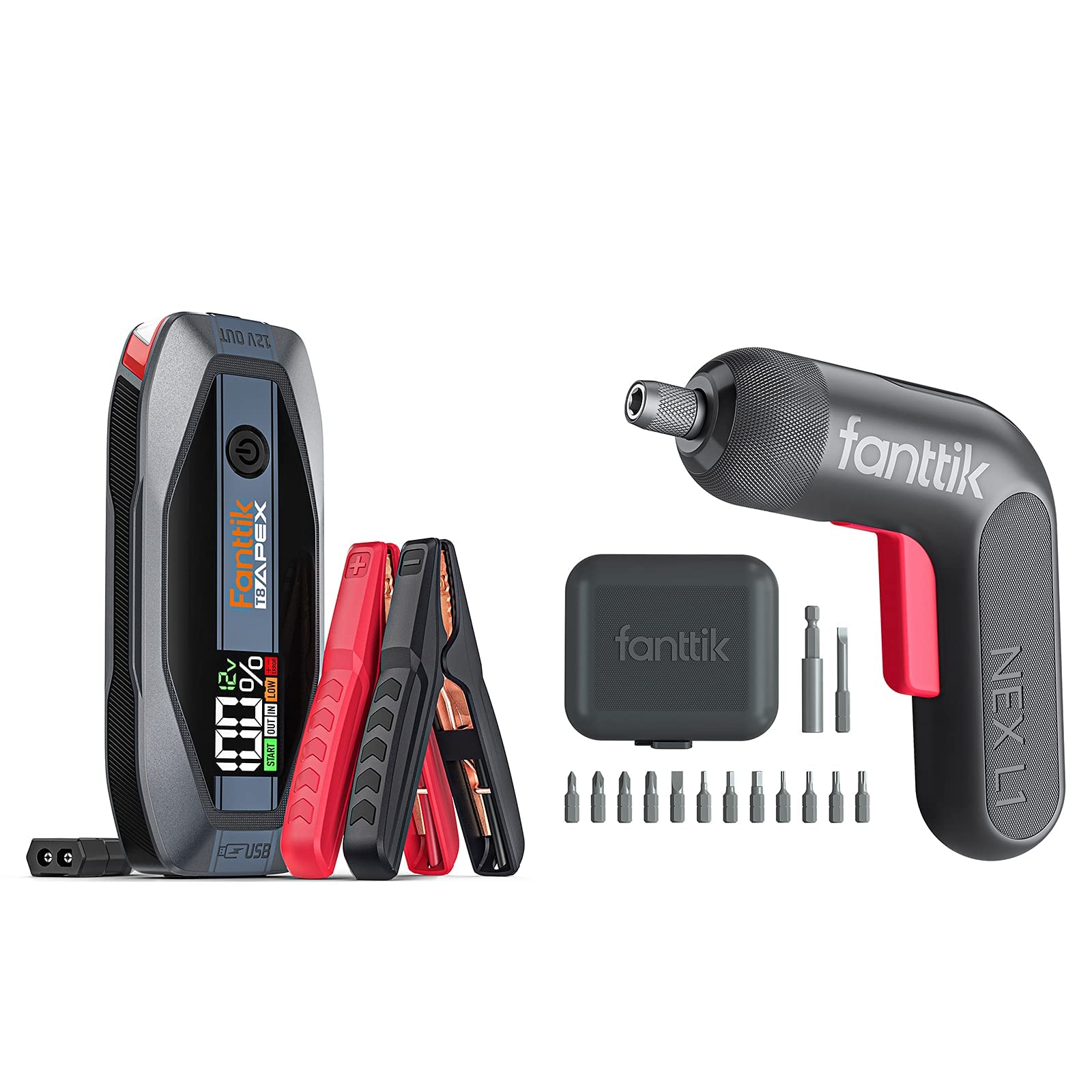 Buy Fanttik T8 APEX 2000 Amp Jump Starter, 65W TwoWay Fast Charging