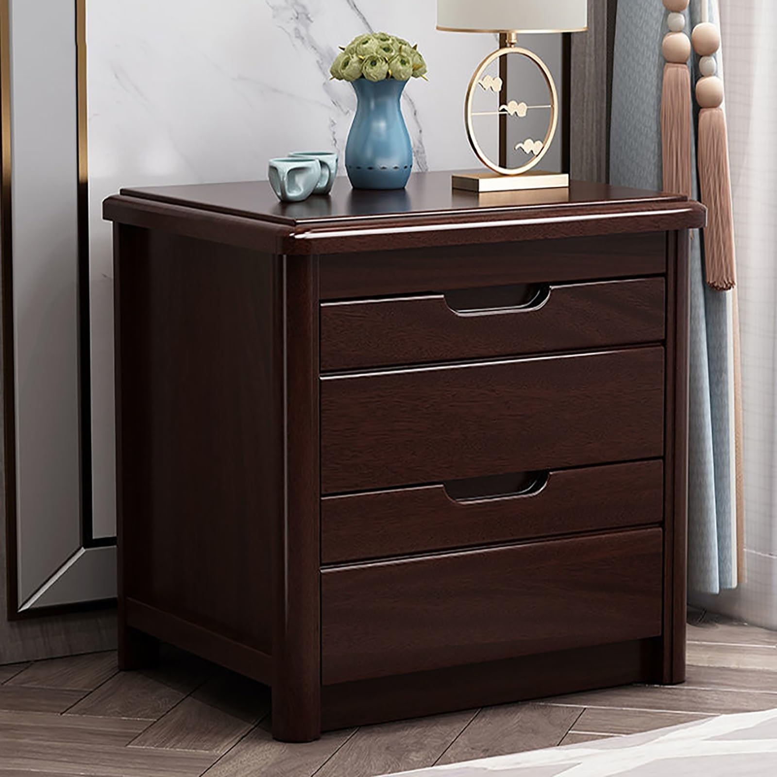 FYIYIEW bedside table, Bedside Table for Home Or College Dorm Night Stands Suitable for Small Spaces(Black,50cm/19.7in)