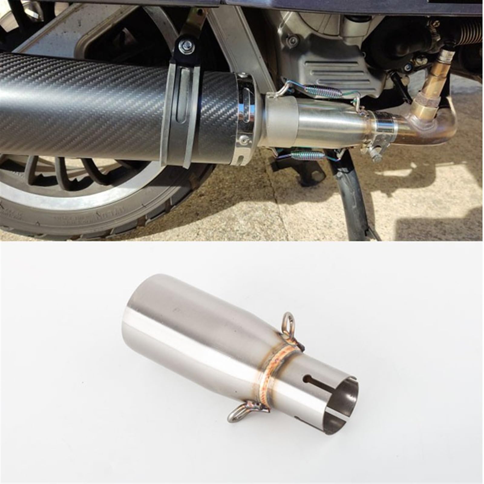 Tubo De Escape para Beverly 125 300 para X10 para 125 para 250LT para 300L Adaptador Silenciador Tubo Enlace De Escape De Motocicleta 51mm Silenciador Moto