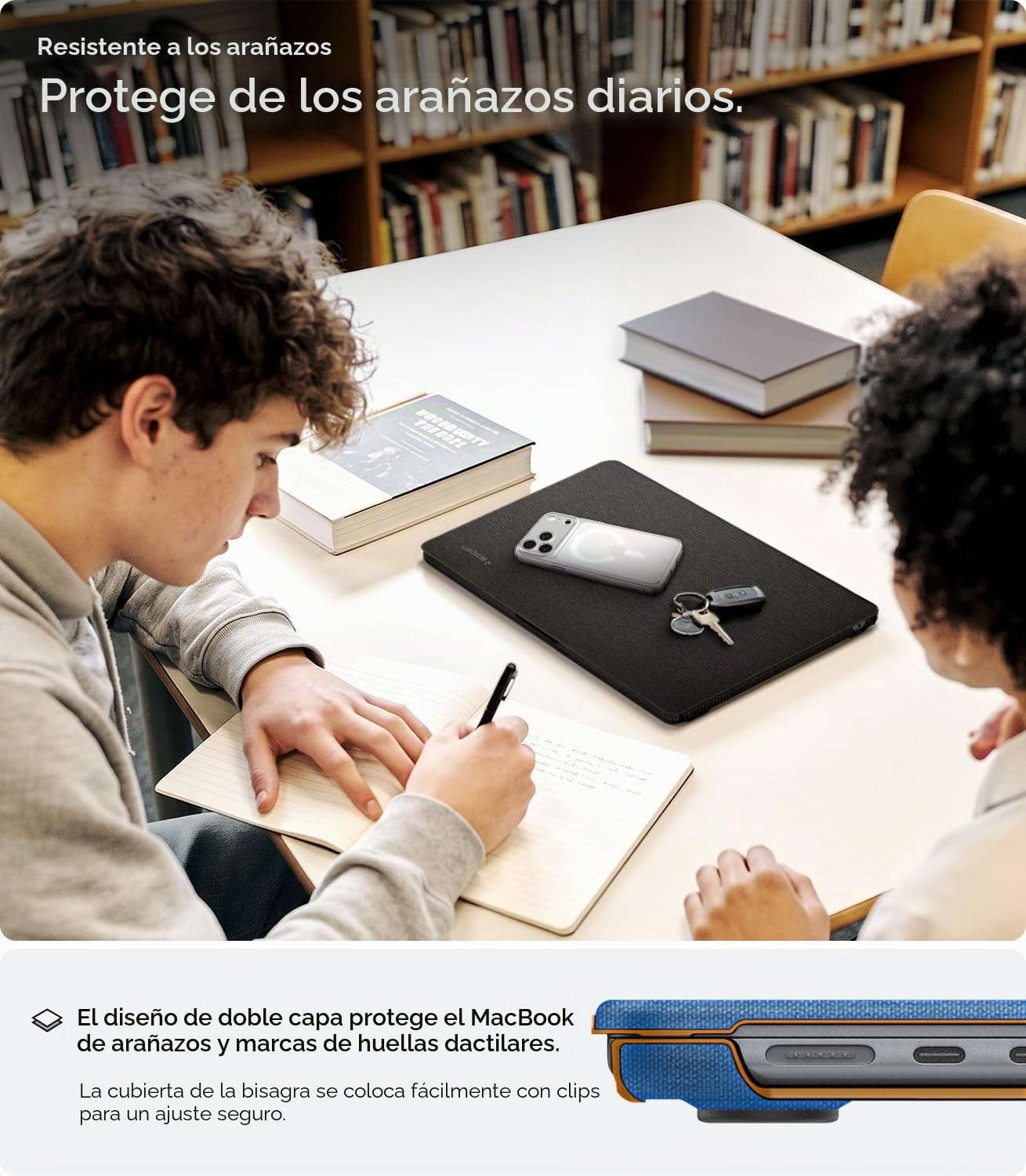 Spigen Funda Urban Fit Compatible con MacBook Air 13 Pulgadas 2026 M5 / 2025 M4 / 2024 M3 / 2023 M2 A2681, Funda de Tela Anti-Huellas y Anti-Arañazos - Negro