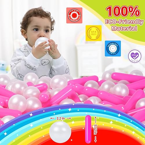 Miniatura 4 de STARBOLO Pelotas para hogueras  120 bolas de juguete de plástico a prueba de aplastamiento para niños, tienda de campaña de juegos, juguetes de agua