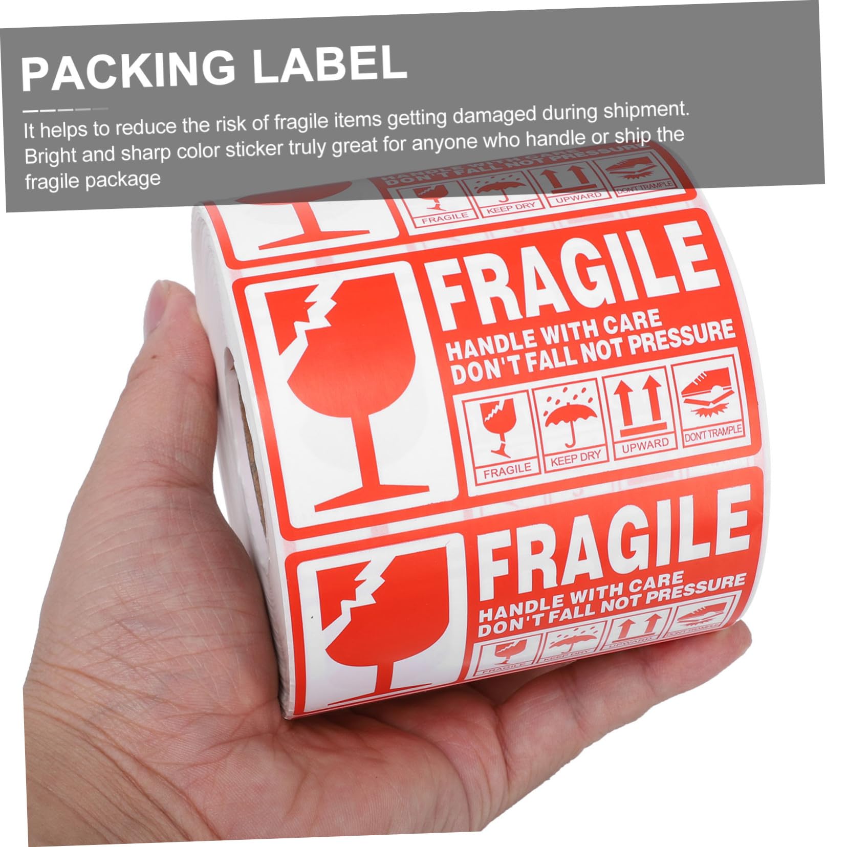 Angoily Étiquette Fragile Avertissement pour Expédition Étiquette Emballage Fragile à Manipuler avec Précaution