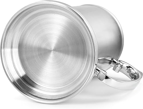 Miniatura 4 de 2 paquetes de tazas de cerveza estilo jarra, jarra de cerveza de acero inoxidable de doble pared de 20 onzas, vasos de café con aislamiento térmico