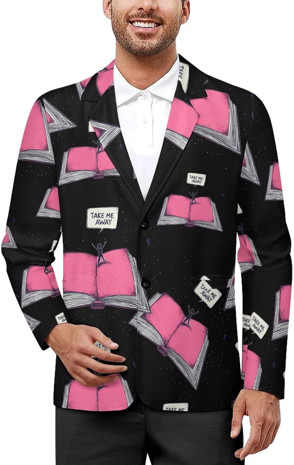 Take Me Away Suits Blazer for Men Two Buttons Business Jacket Coat Wedding Dinner Party